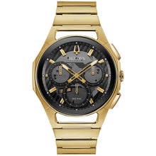 Bulova Men's CURV Chronograph Yellow Gold-Tone Stainless Steel Watch 97A144