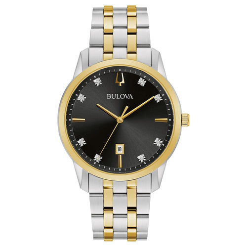 Bulova Men's Classic Sutton Diamond Two-Tone Stainless Steel Watch 98D165