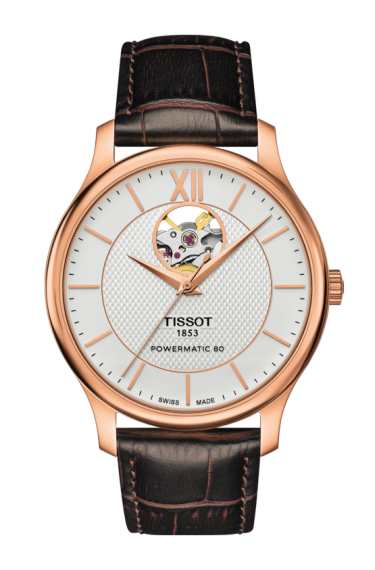 TISSOT TRADITION POWERMATIC 80 OPEN HEART T0639073603800 Beach