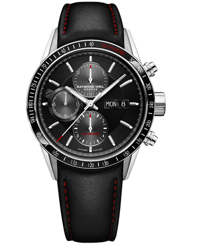 Freelancer Men's Automatic Black Leather Chronograph Watch, 42mm 7731-SC1-20621
