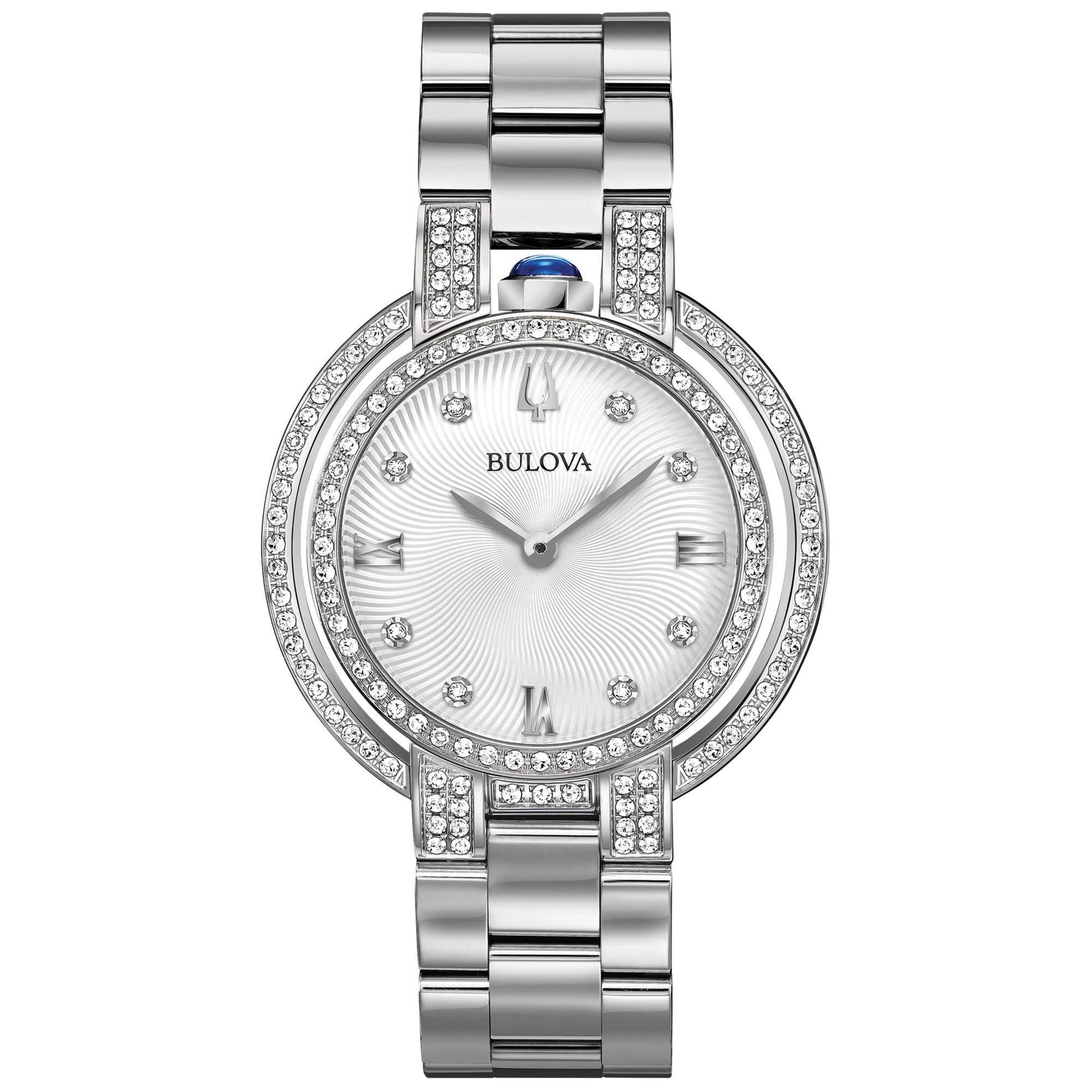 Bulova Ladies' Rubaiyat Diamond Stainless Steel Watch 96R220 – Beach ...