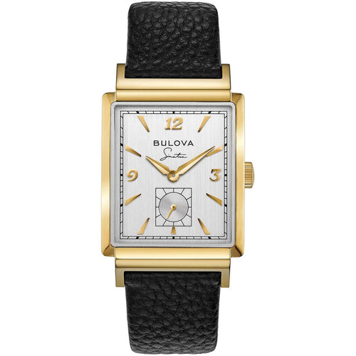 Bulova Men's Frank Sinatra 'My Way' Black Leather Strap Watch 97A158