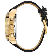 Bulova Men's Precisionist Chronograph Gold Tone Black Strap Watch 97B178