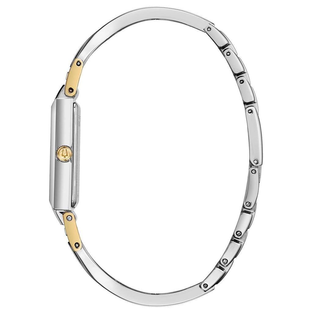 Bulova Ladies' Classic Diamond Accent Two-Tone Stainless Steel Half-Ba ...