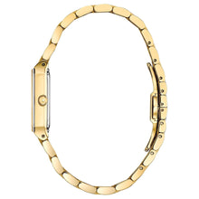Bulova Ladies' Futuro Quadra Rectangular Case Yellow Gold-Tone Stainless Steel Watch 97P140
