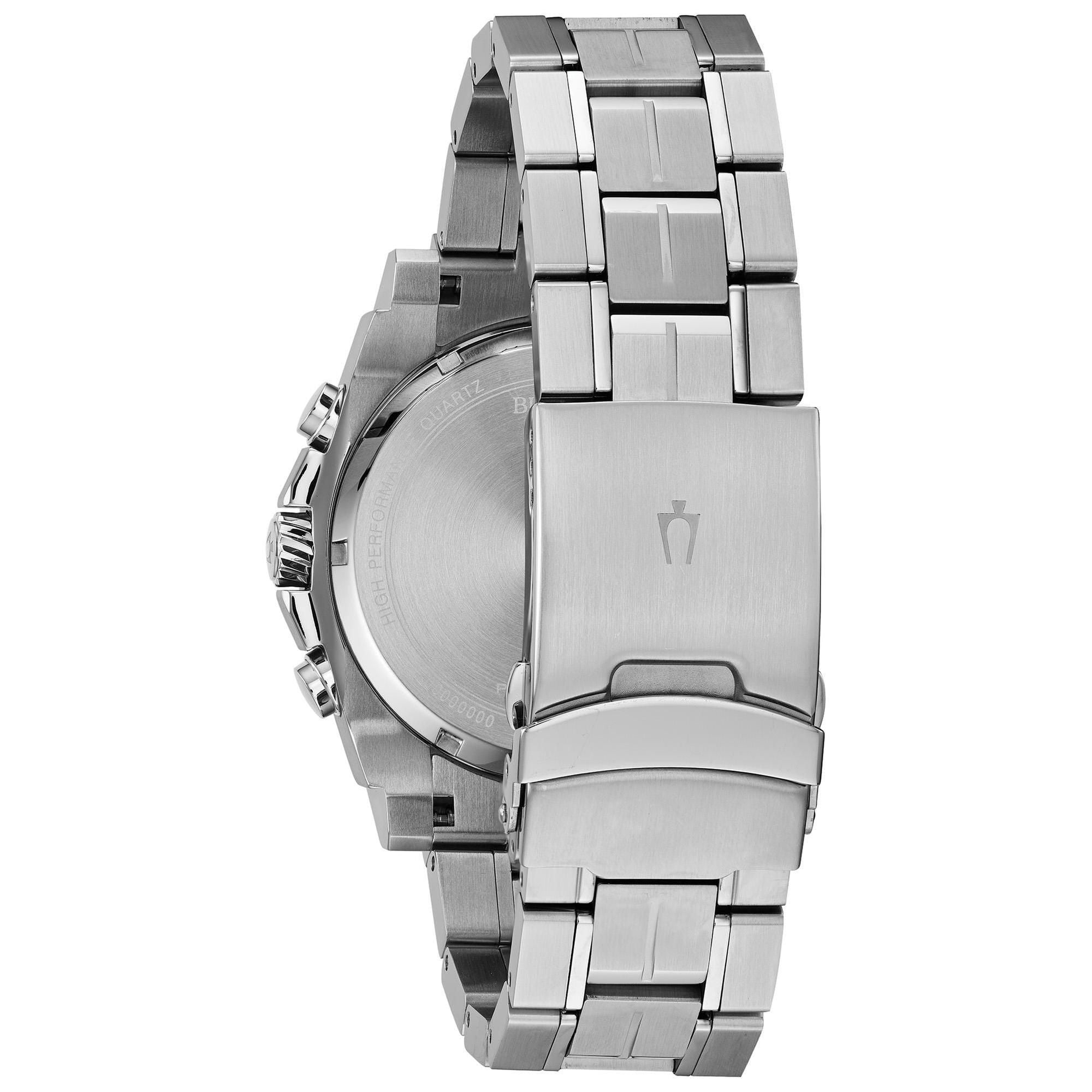 Bulova Men's Precisionist Chronograph Black Carbon Fiber Dial Bracelet ...