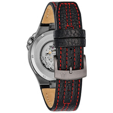 Bulova Men's Maquina Automatic Black Leather Strap Watch 98A237