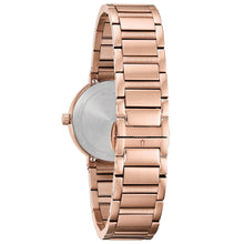 Bulova Ladies' Futuro Diamond Rose Gold-Tone Stainless Steel Watch 97P132