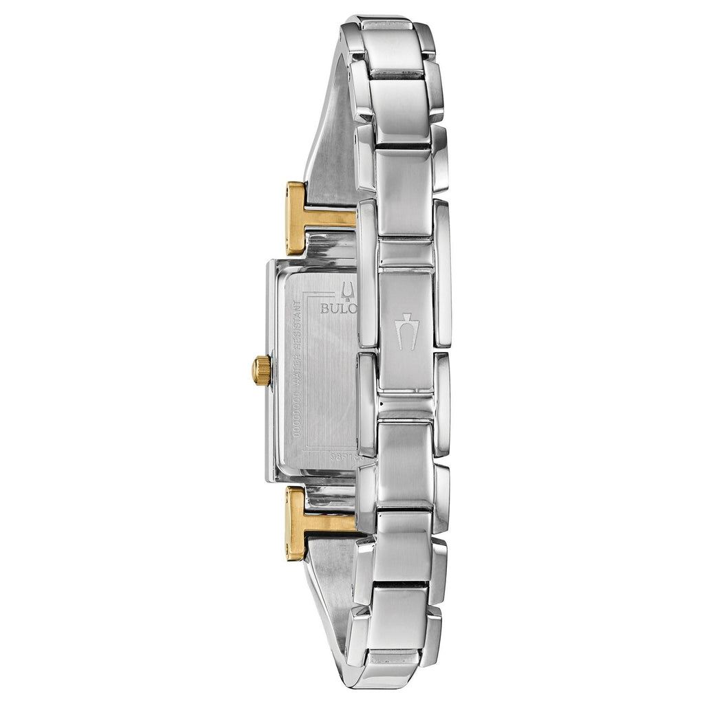 Bulova Ladies' Classic Diamond Accent Two-Tone Stainless Steel Half-Ba ...