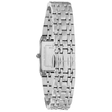 Bulova Ladies' Futuro Quadra Diamond Rectangular Case Stainless Steel Watch 96P202