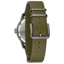 Bulova Men's Military Hack Automatic Green Leather NATO Strap Watch 98A255