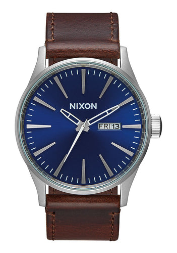 SENTRY LEATHER , 42 MM Blue / Brown A105-1524