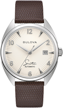 Bulova Men's Frank Sinatra 'Fly Me To The Moon' Brown Leather Strap Watch 96B347