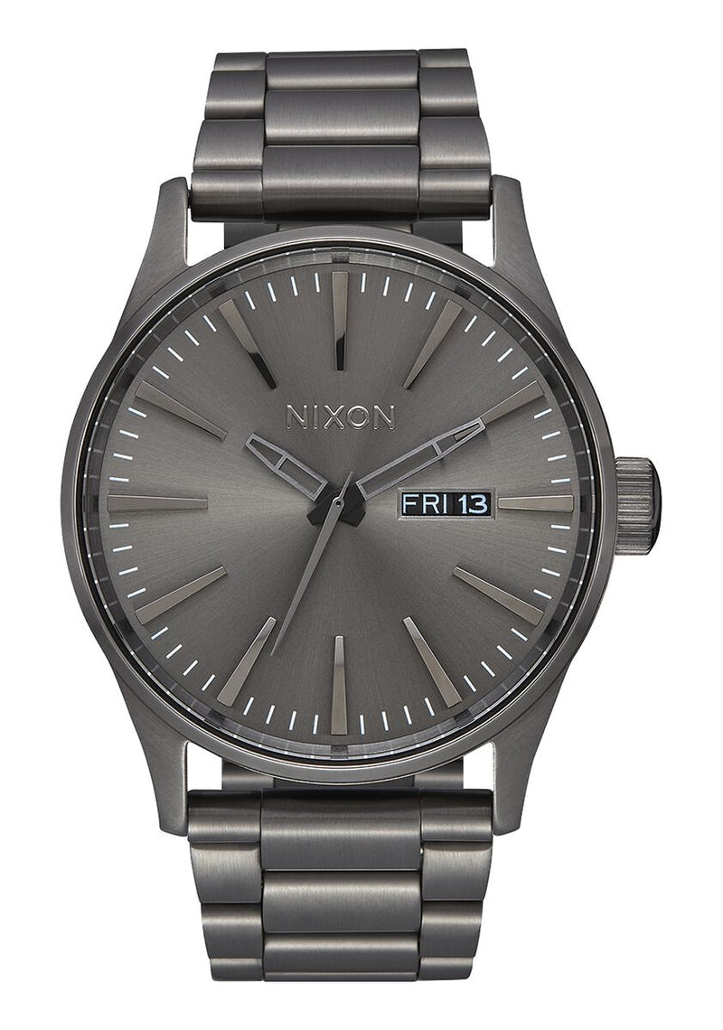 Nixon 42mm Sentry Stainless Steel Watch All Gunmetal A356-632