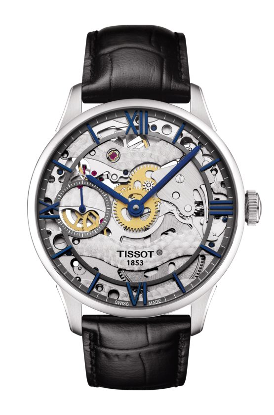 Tissot mechanical skeleton sales watch