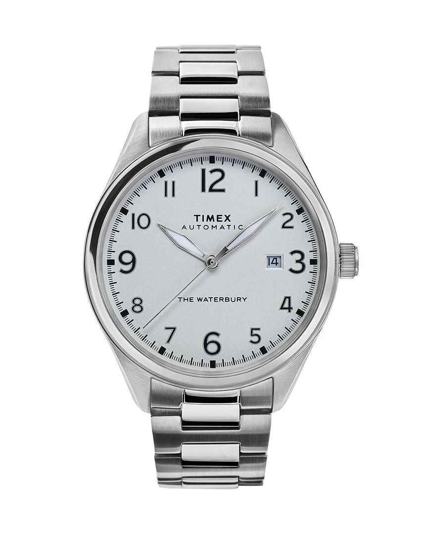 TIMEX Waterbury Traditional Automatic Stainless Steel Bracelet Watch TW2T69700 42mm