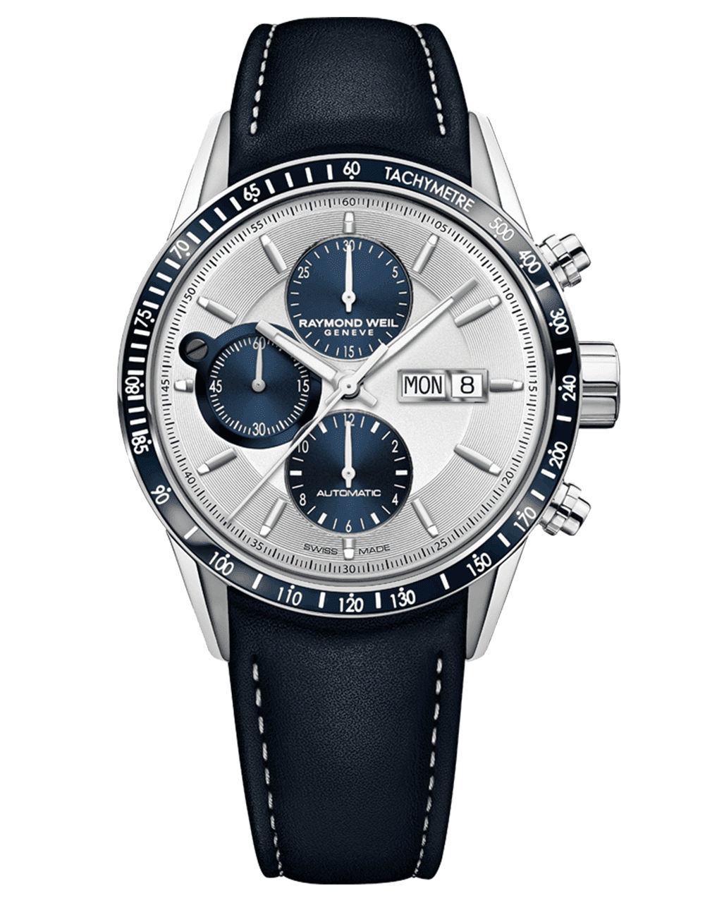 Freelancer Men's Blue Chronograph Automatic Leather Watch, 42mm   7731-SC3-65521