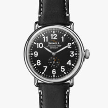 Shinola The Runwell 47mm Black Leather Strap Black Dial Mens Watch S0110000012 $595.00