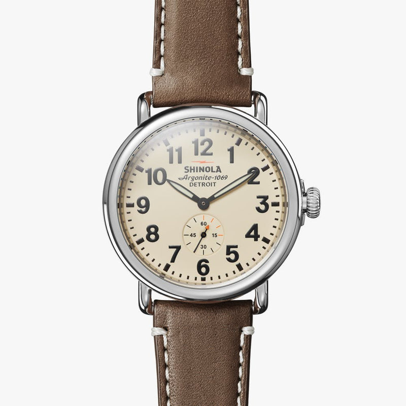 Shinola Runwell 41mm Cream Dial/Dark Brown Leather S0110000110
