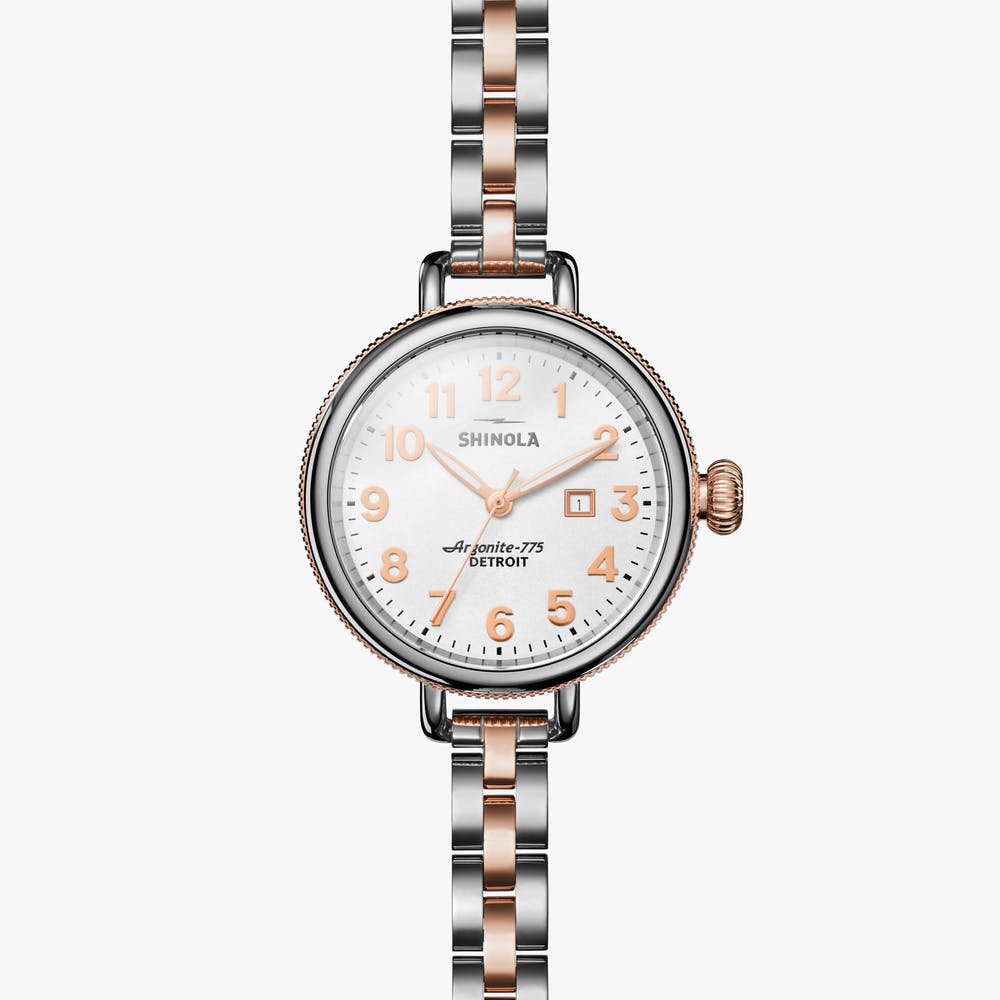 Shinola Birdy 34mm Silver Rose Gold S0120001100 – Beach Cities