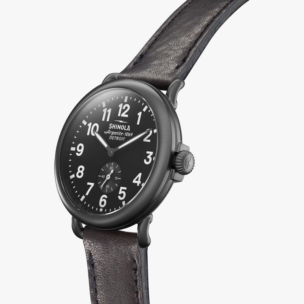 Black 2025 shinola watch