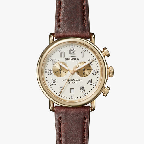 Shinola Runwell Chrono 41mm Watch Ivory Dial S0120141502