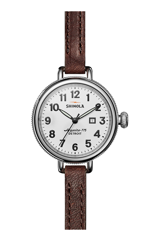 SHINOLA THE BIRDY 34MM CATTAIL LEATHER S0120210728 $495