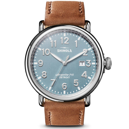 Shinola The Runwell 47mm Light Blue Brown S0120183144